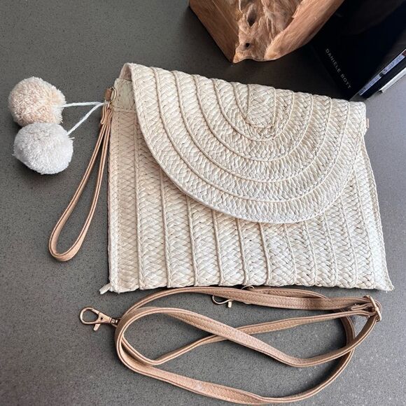 Straw Bag for Women, Woven Tote with Magnetic Buckle. - Picture 6 of 6